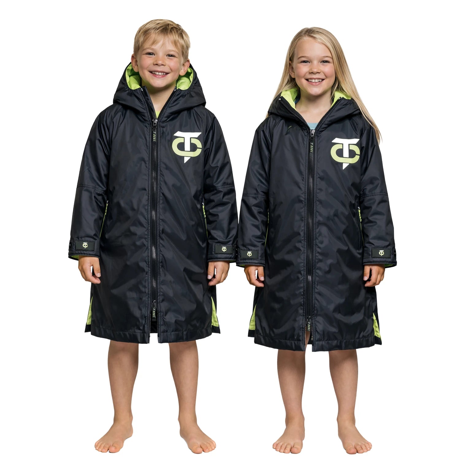 T-Robe Kids Donkergroen/Limoengroen